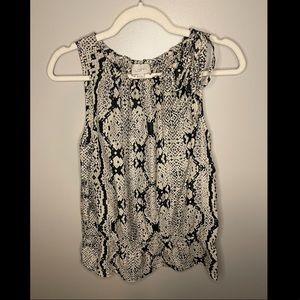 LOFT Snakeskin Pattern Sleeveless Blouse ✨